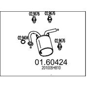 Silencieux final 01.60424 MTS pour NISSAN X-TRAIL I