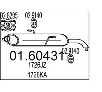 MTS 01.60431 Silencieux arrière