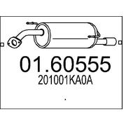 Silencieux final 01.60555 MTS pour NISSAN JUKE