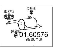 MTS 01.60576 Silencieux arrière