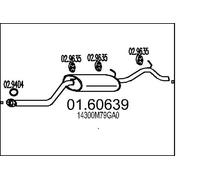 Silencieux final 01.60639 MTS pour SUZUKI ALTO VI