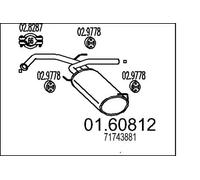 MTS 01.60812 Silencieux arrière