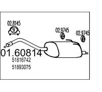 MTS 01.60814 Silencieux arrière