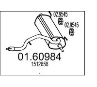 Silencieux final 01.60984 MTS pour FORD KUGA I