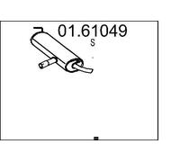 Silencieux final 01.61049 MTS pour NISSAN QASHQAI / QASHQAI +2 I