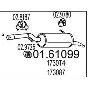 MTS 01.61099 Silencieux arrière