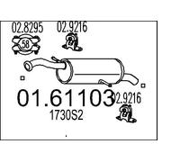 MTS 01.61103 Silencieux arrière