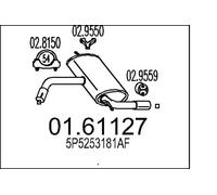 MTS 01.61127 Silencieux arrière