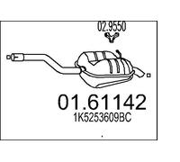 Silencieux final 01.61142 MTS pour VW GOLF VI Variant JETTA III GOLF V Variant