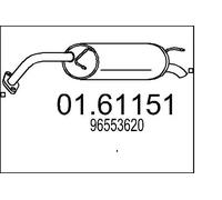 Silencieux final 01.61151 MTS pour CHEVROLET FORD DAEWOO