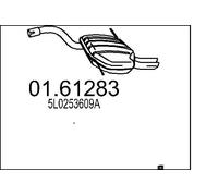 Silencieux final 01.61283 MTS pour SKODA YETI