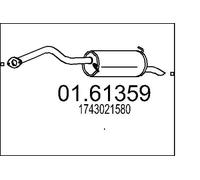 Silencieux final 01.61359 MTS pour TOYOTA PRIUS Liftback