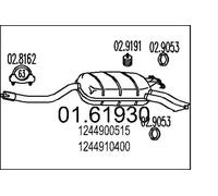 MTS 01.61930 Silencieux arrière