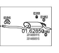MTS 01.62850 Silencieux arrière