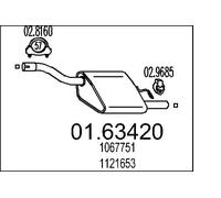 MTS 01.63420 Silencieux arrière