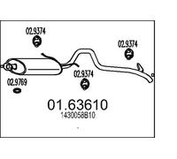 Silencieux final 01.63610 MTS pour SUZUKI VITARA
