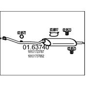 Silencieux final 01.63740 MTS pour BMW 3 Touring 3
