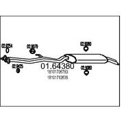 Silencieux final 01.64380 MTS pour BMW 3 3 Touring 3 Décapotable