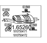 MTS 01.65260 Silencieux arrière
