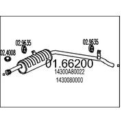 MTS 01.66200 Silencieux arrière