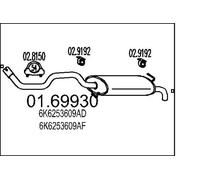 MTS 01.69930 Silencieux arrière