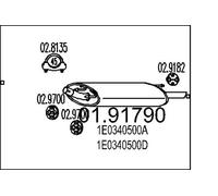 Silencieux final 01.91790 MTS pour MAZDA 121 III
