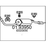 MTS 01.93950 Silencieux arrière