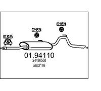 Silencieux final 01.94110 MTS pour OPEL AGILA