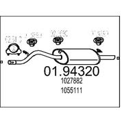 Silencieux final 01.94320 MTS pour FORD KA