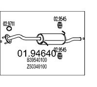 Silencieux final 01.94640 MTS pour MAZDA 323 S V