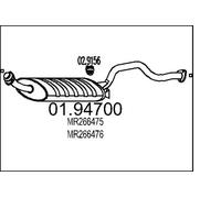 MTS 01.94700 Silencieux arrière