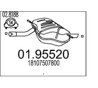 Silencieux final 01.95520 MTS pour BMW 3 Compact
