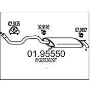 Silencieux final 01.95550 MTS pour SEAT IBIZA II
