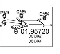 MTS 01.95720 Silencieux arrière