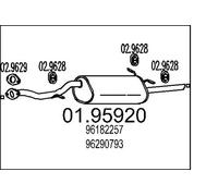 Silencieux final 01.95920 MTS pour DAEWOO LANOS A trois volumes