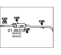 Silencieux final 01.96310 MTS pour MERCEDES-BENZ CLASSE A