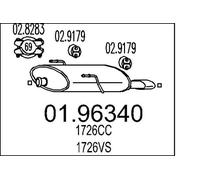 MTS 01.96340 Silencieux arrière