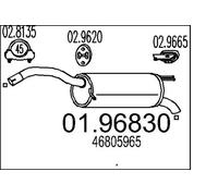 Silencieux final 01.96830 MTS pour FIAT STILO