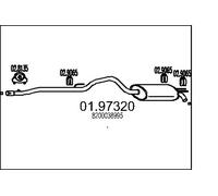 Silencieux final 01.97320 MTS pour RENAULT TWINGO I