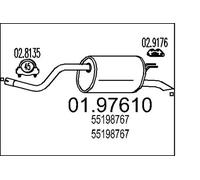 Silencieux final 01.97610 MTS pour FIAT LANCIA