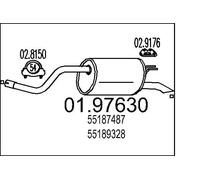 Silencieux final 01.97630 MTS pour FIAT LANCIA
