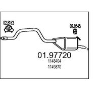 MTS 01.97720 Silencieux arrière