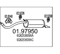 MTS 01.97950 Silencieux arrière