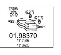 Silencieux final 01.98370 MTS pour OPEL VECTRA C VECTRA C GTS