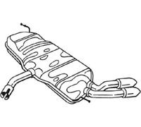 Silencieux final 105-035 BOSAL pour AUDI A3 A3 Sportback