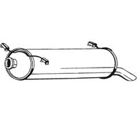 Silencieux final 135-697 BOSAL pour CITROËN XANTIA
