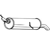 Silencieux final 135-709 BOSAL pour CITROËN PEUGEOT