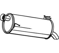IZAWIT Silencieux arrière Pot d'Échappement 32.026 arrière