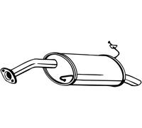 Silencieux final 165-287 BOSAL pour HYUNDAI GETZ