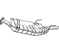 Silencieux final 185-411 BOSAL pour OPEL VECTRA B VECTRA B Break